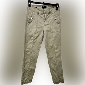 WHBM - Pret A Jet High Rise - Slim Ankle Women's Khaki Cargo Pants